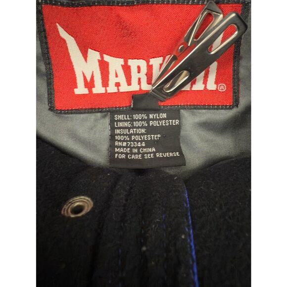 Marker Mens Size L Sleeveless Vest Jacket Blue Button Zip Pockets Outdoor Lined - Picture 8 of 10